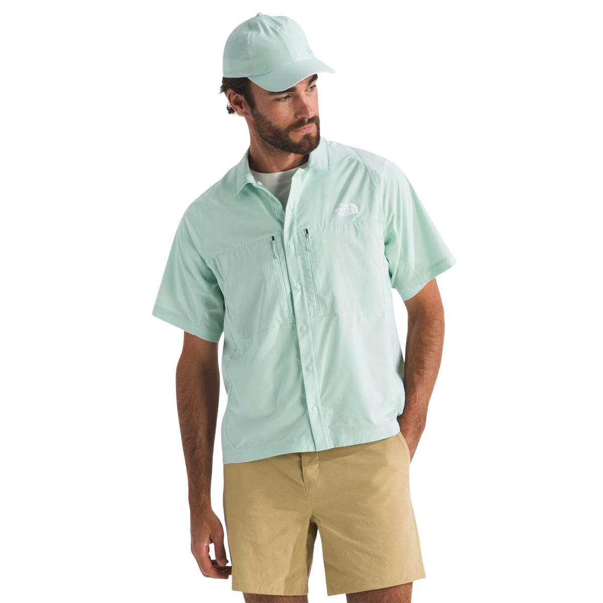 Camisa Trail Lightrange Ss para hombre color menta