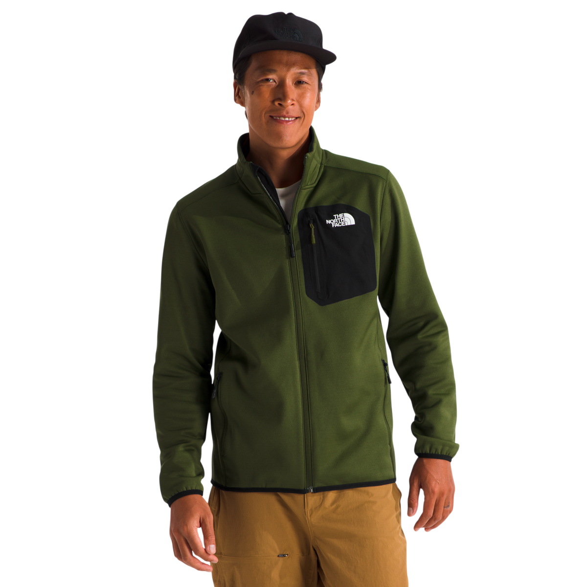Chaqueta fleece Crest para hombre color verde