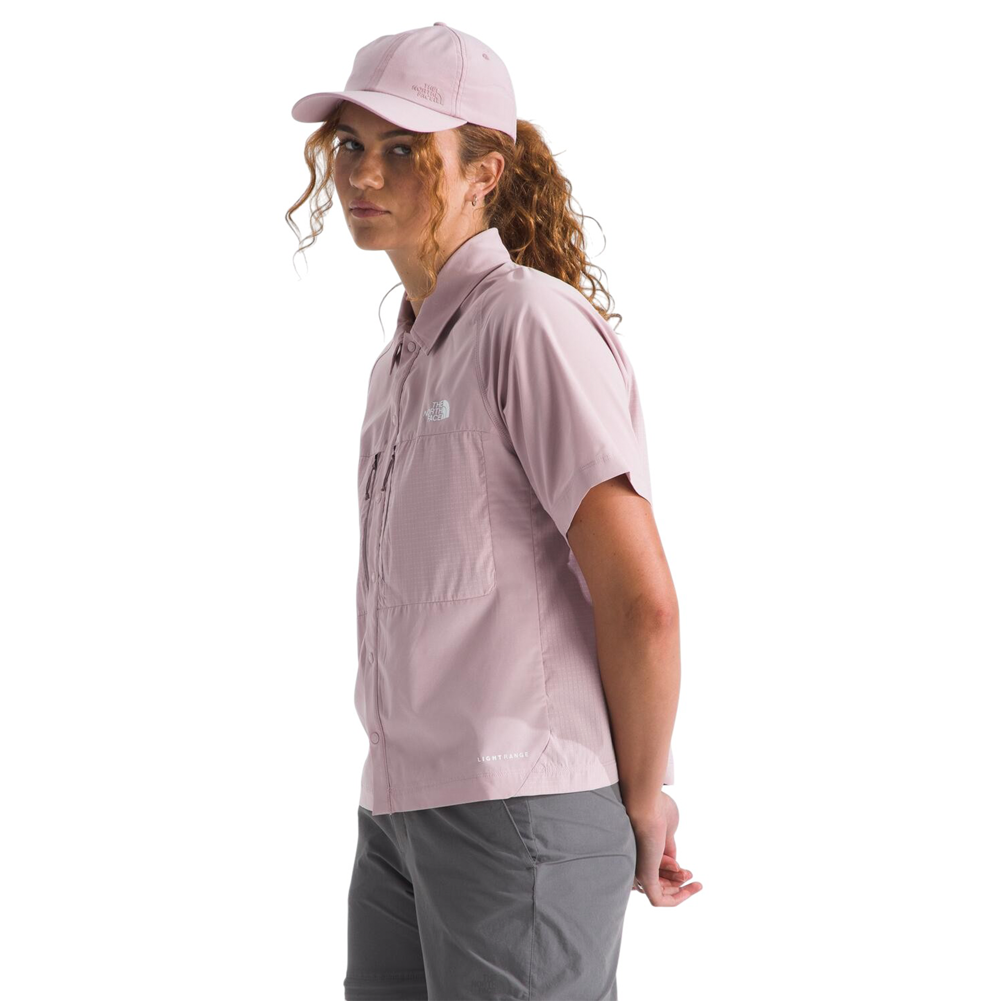 Camisa Trail Lightrange Ss para mujer color rosado