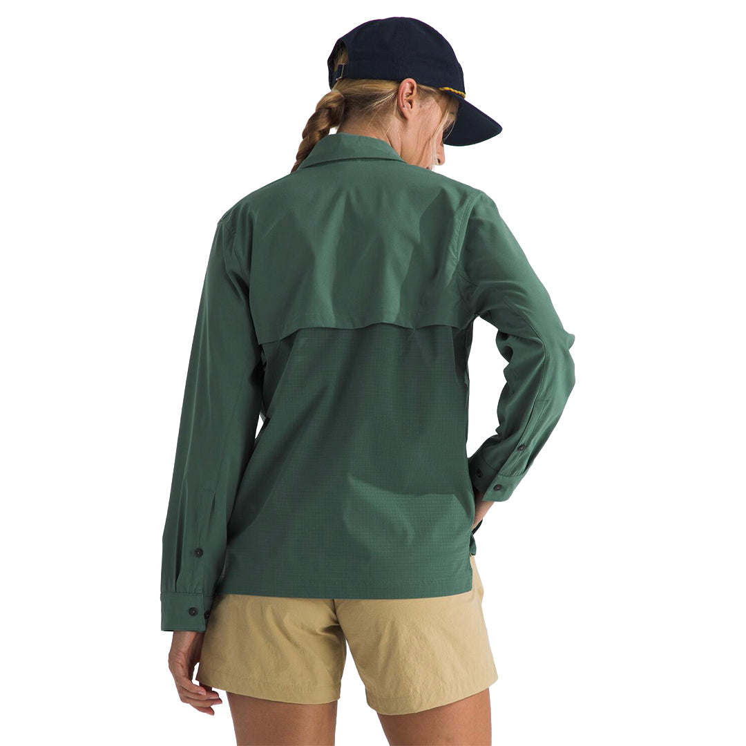 Camisa L/S Lightrange Shirt para mujer color verde