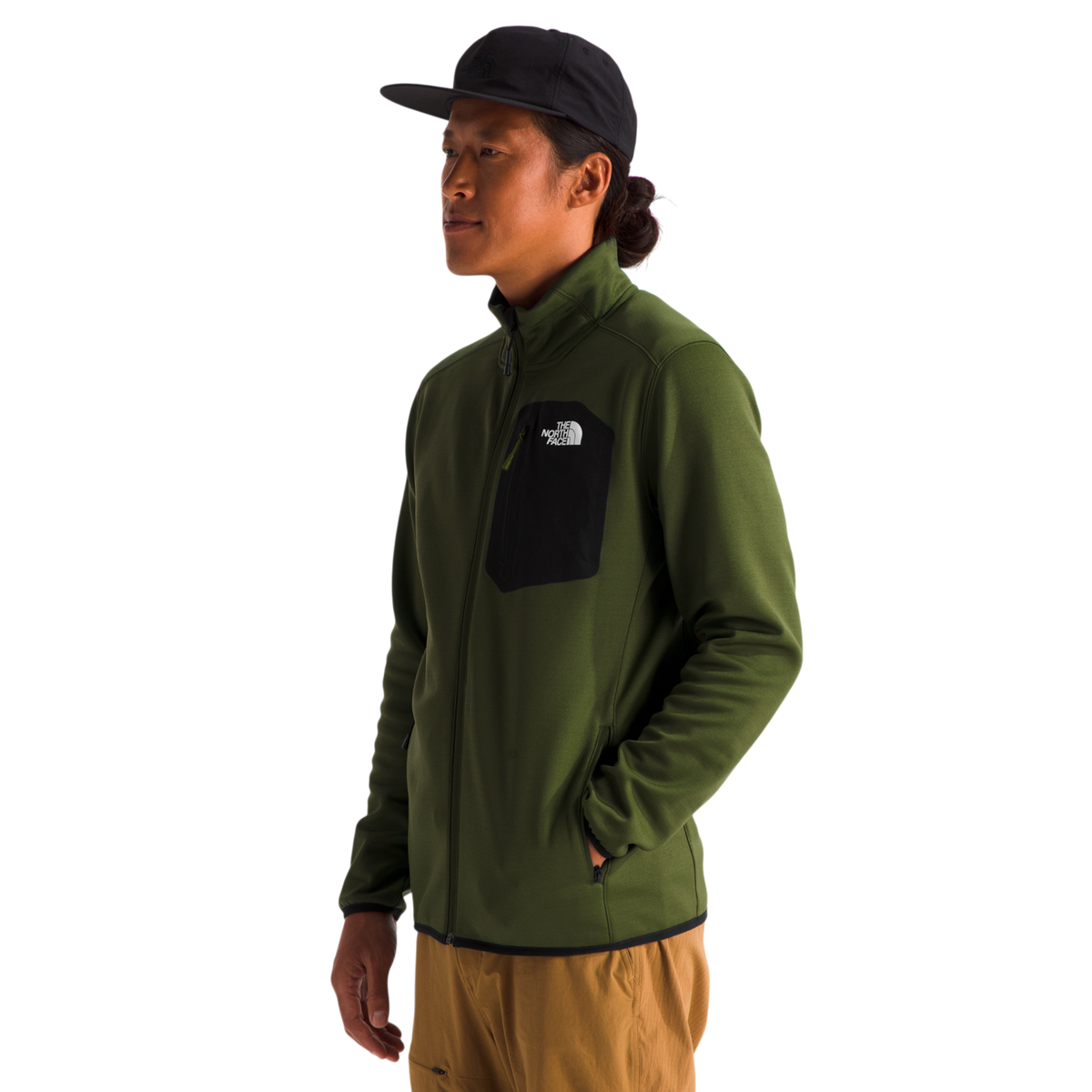 Chaqueta fleece Crest para hombre color verde