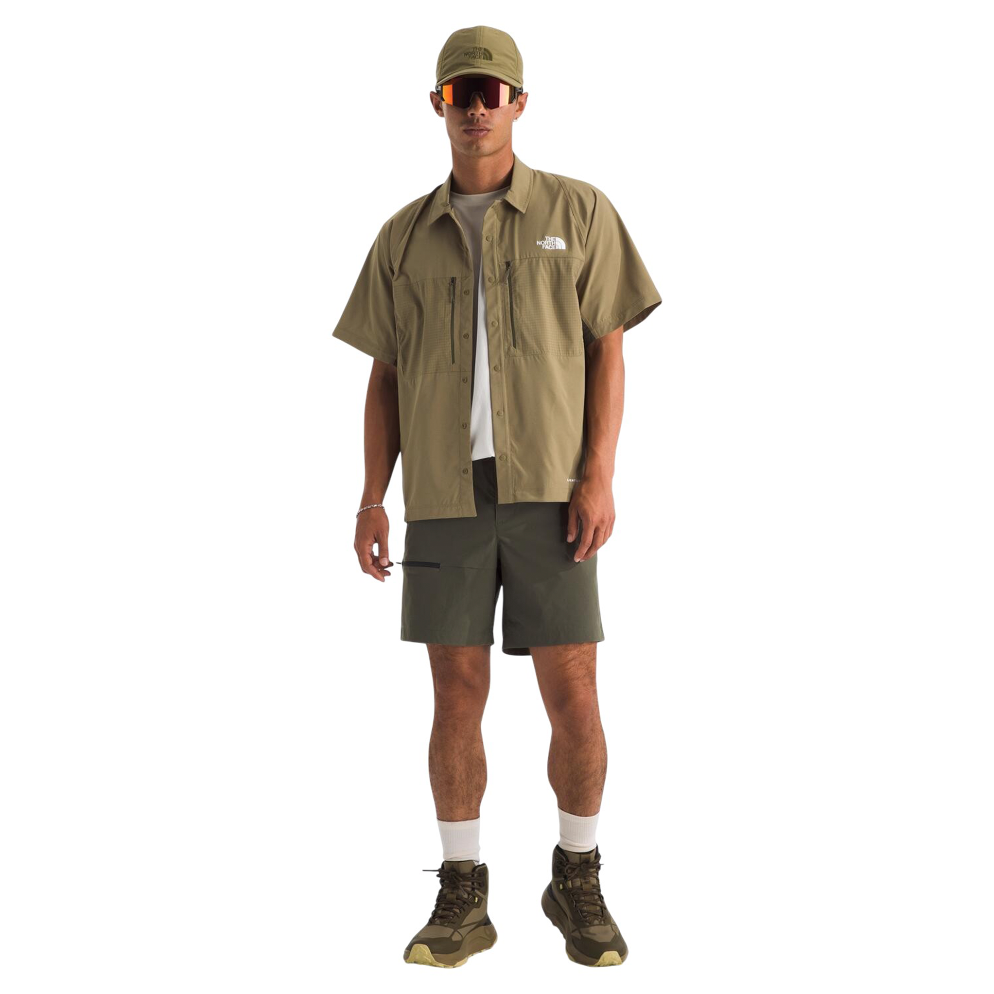 Camisa Trail Lightrange Ss para hombre color café